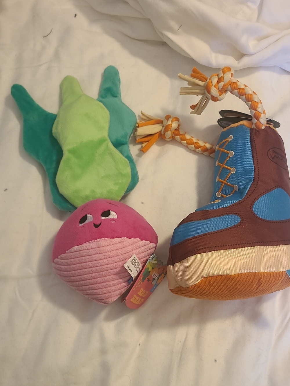 Bark Pink Corduroy Plush Toy with Multicolor Floral Tag